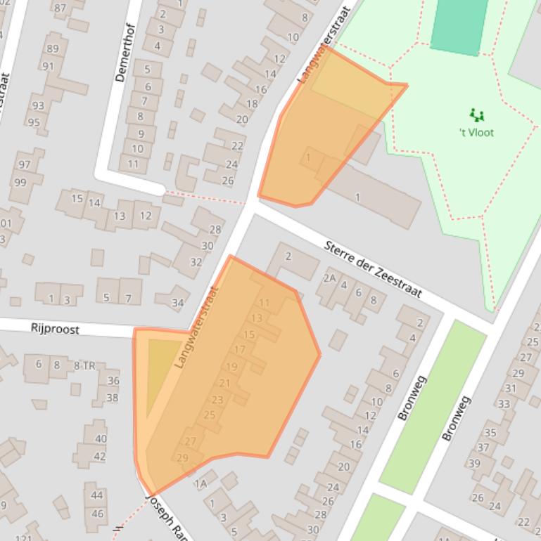Kaart van postcodegebied 6227RX.