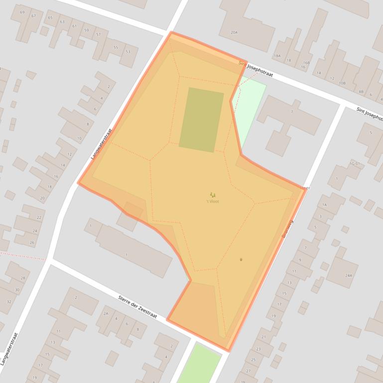 Kaart van postcodegebied 6227SE.