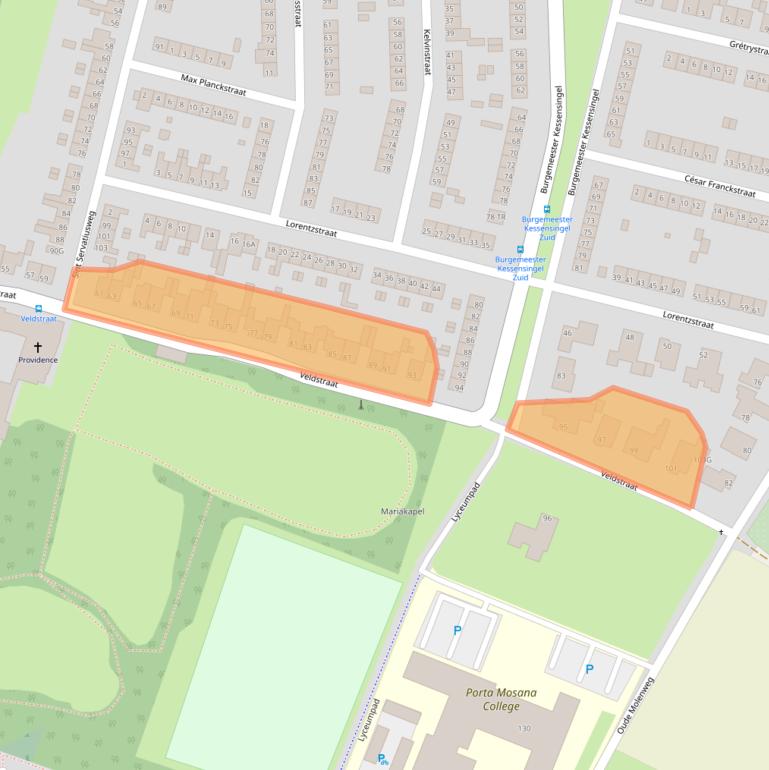 Kaart van postcodegebied 6227SX.
