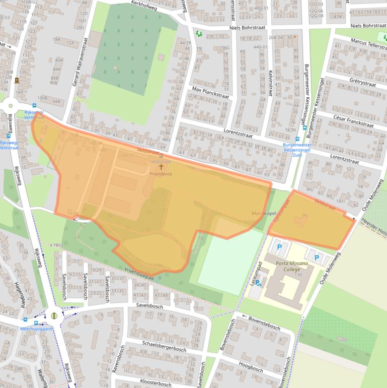 Kaart van postcodegebied 6227SZ.