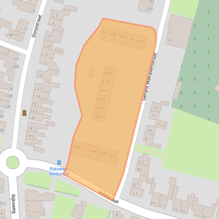 Kaart van postcodegebied 6227TB.