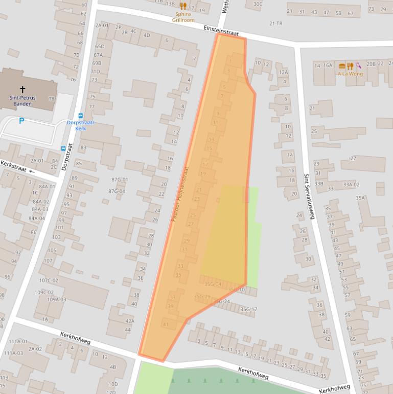 Kaart van postcodegebied 6227TD.