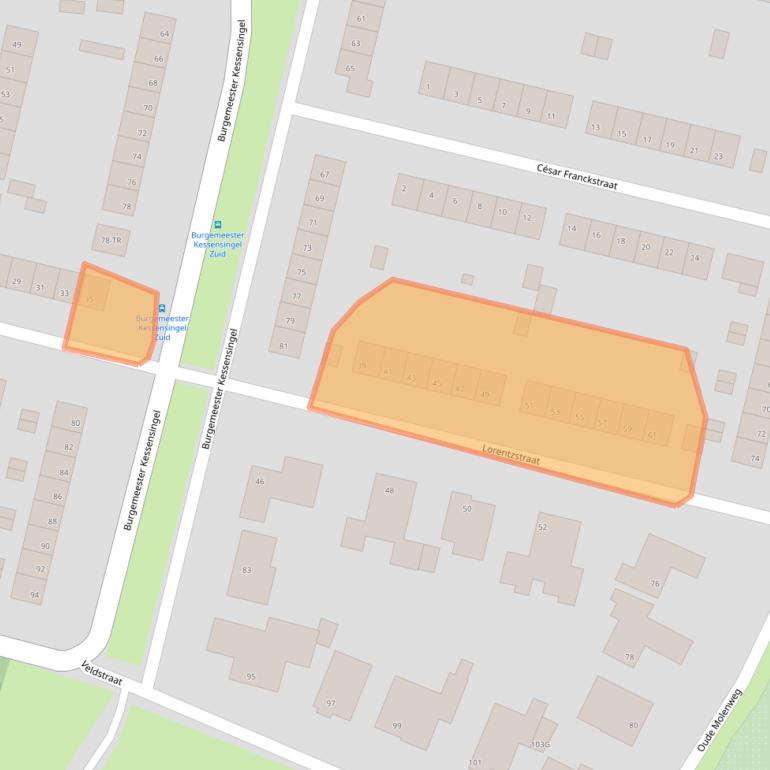 Kaart van postcodegebied 6227TK.