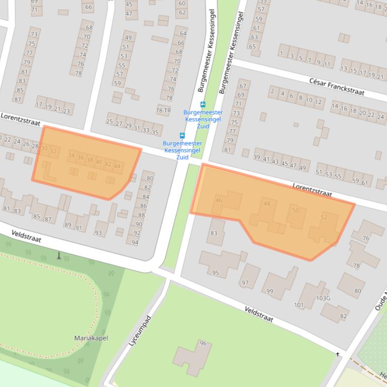 Kaart van postcodegebied 6227TM.