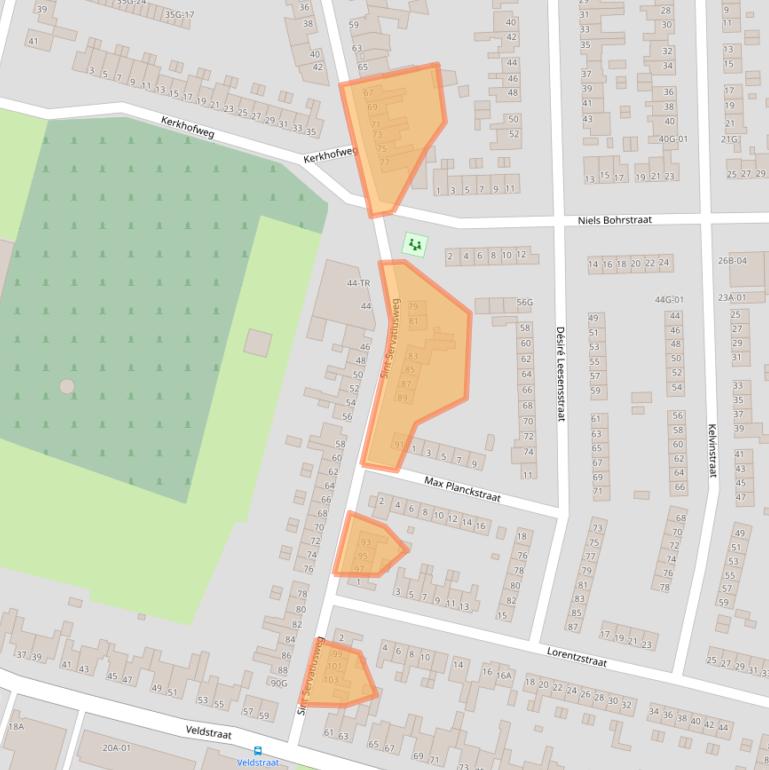 Kaart van postcodegebied 6227TR.