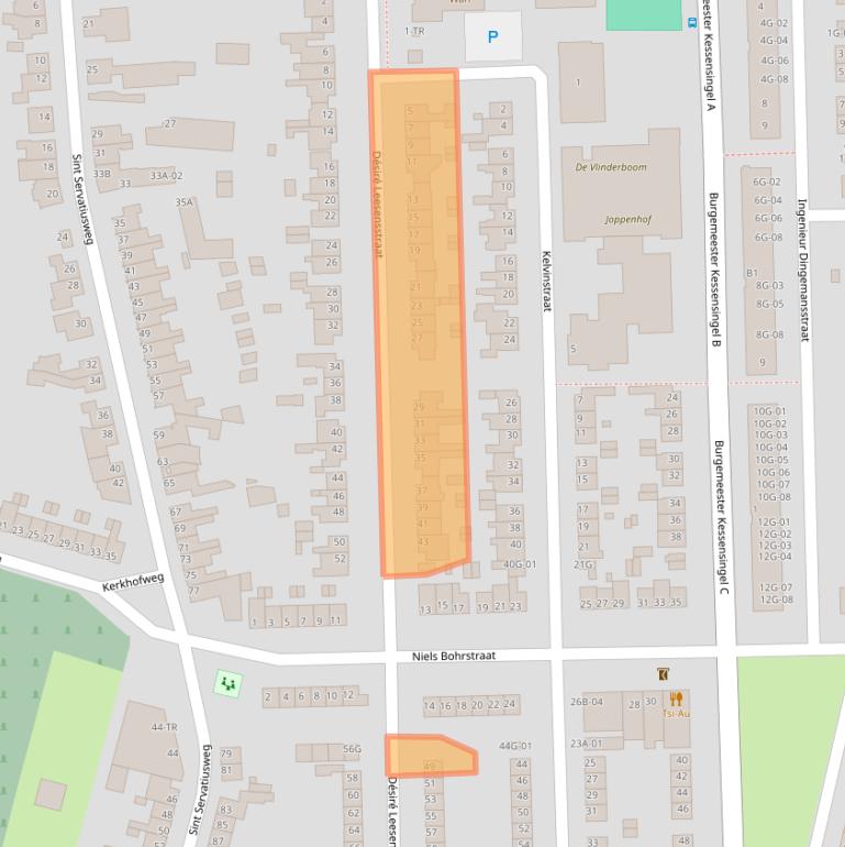 Kaart van postcodegebied 6227TV.