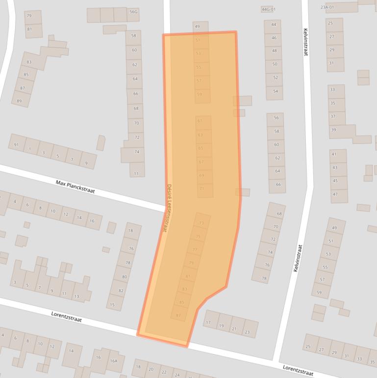 Kaart van postcodegebied 6227TW.