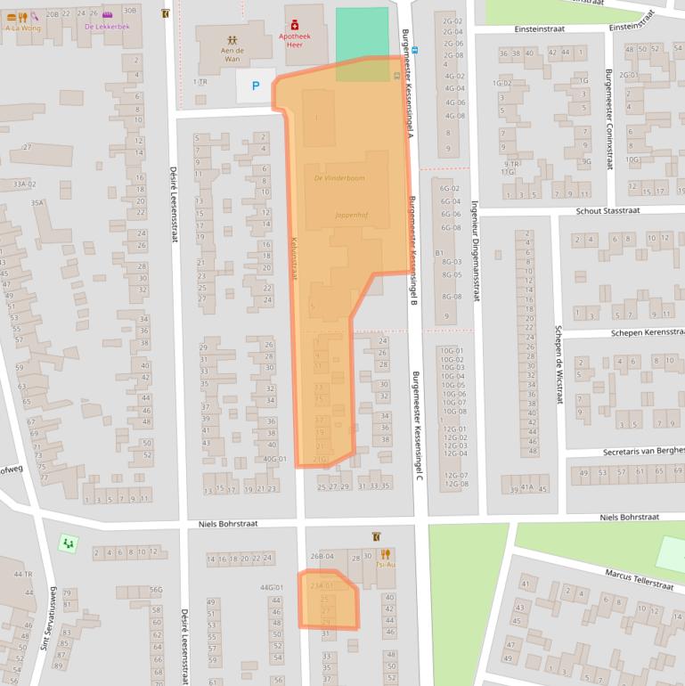 Kaart van postcodegebied 6227VA.