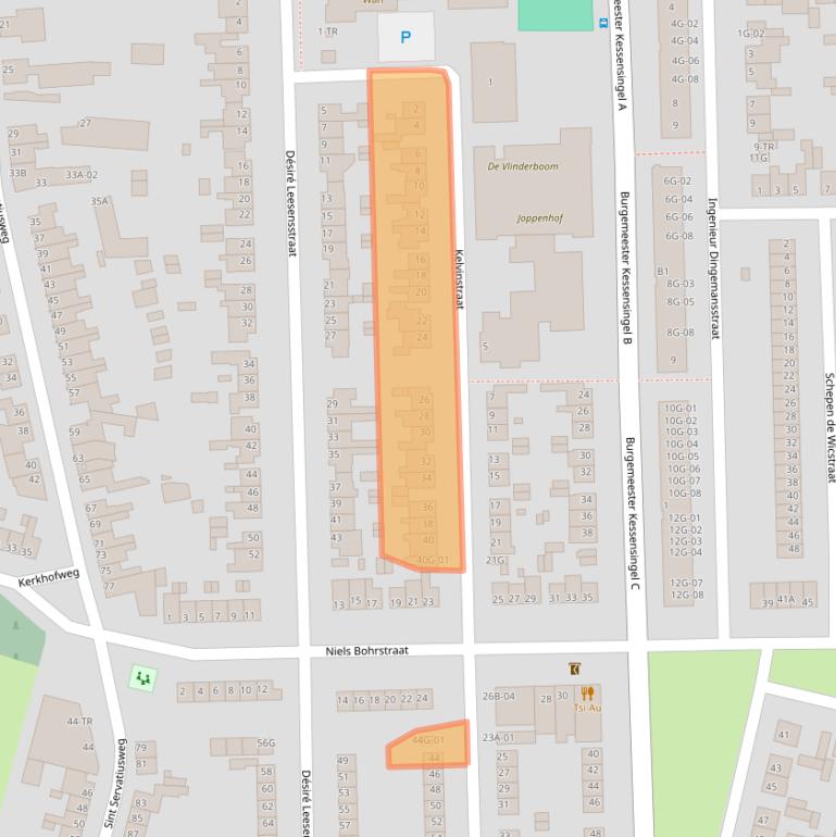 Kaart van postcodegebied 6227VC.