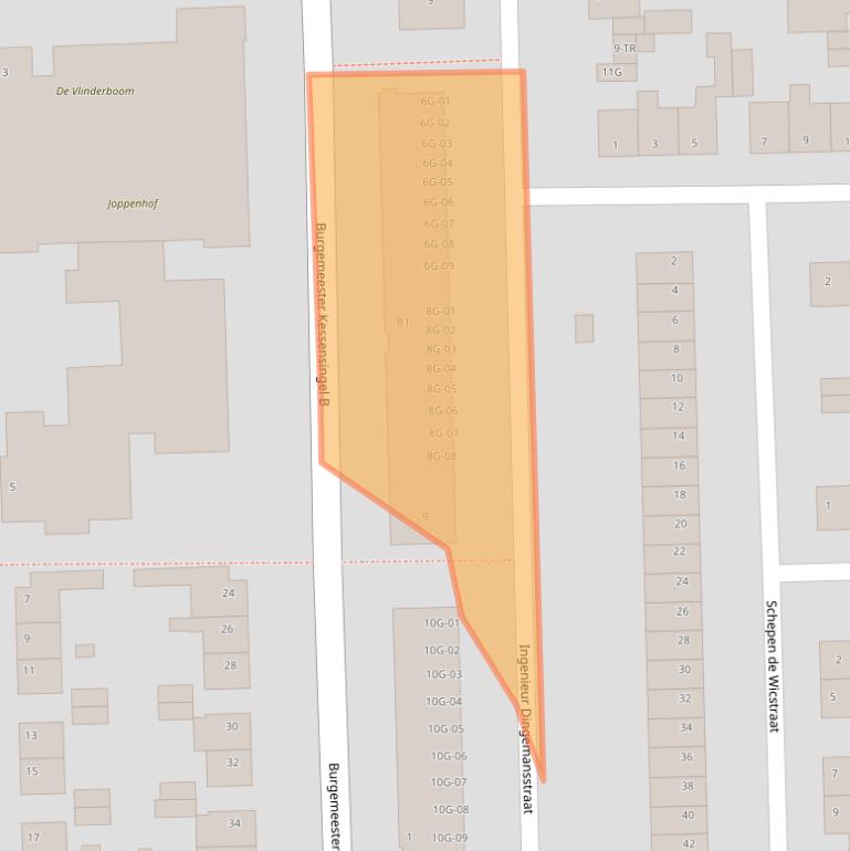 Kaart van postcodegebied 6227VG.