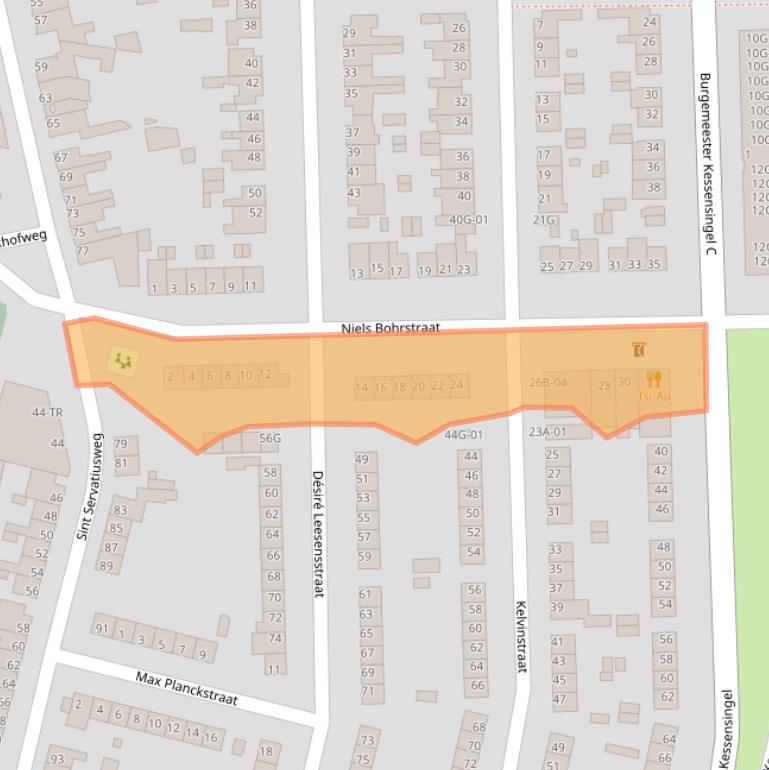 Kaart van postcodegebied 6227VW.