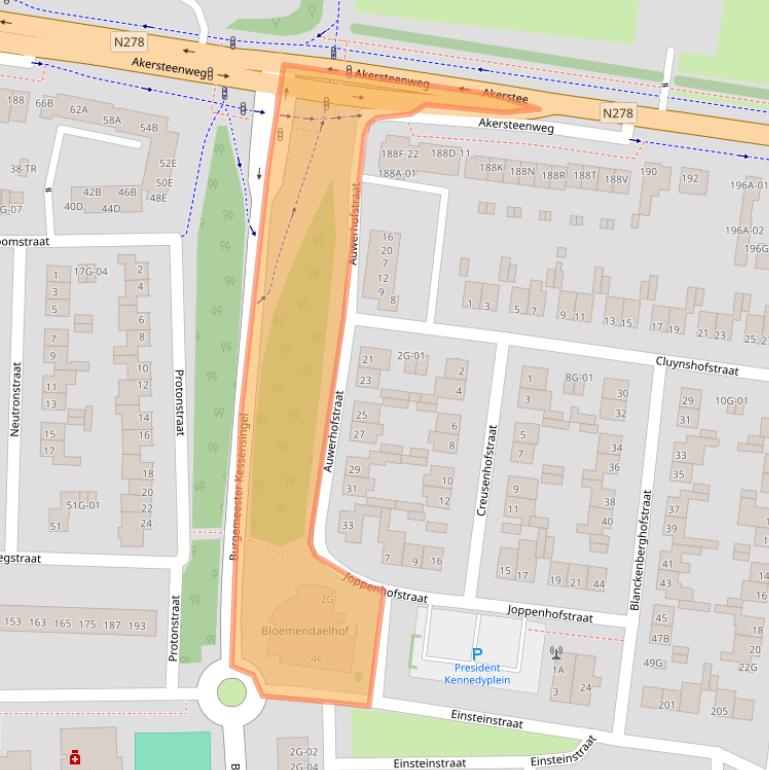 Kaart van postcodegebied 6227XH.