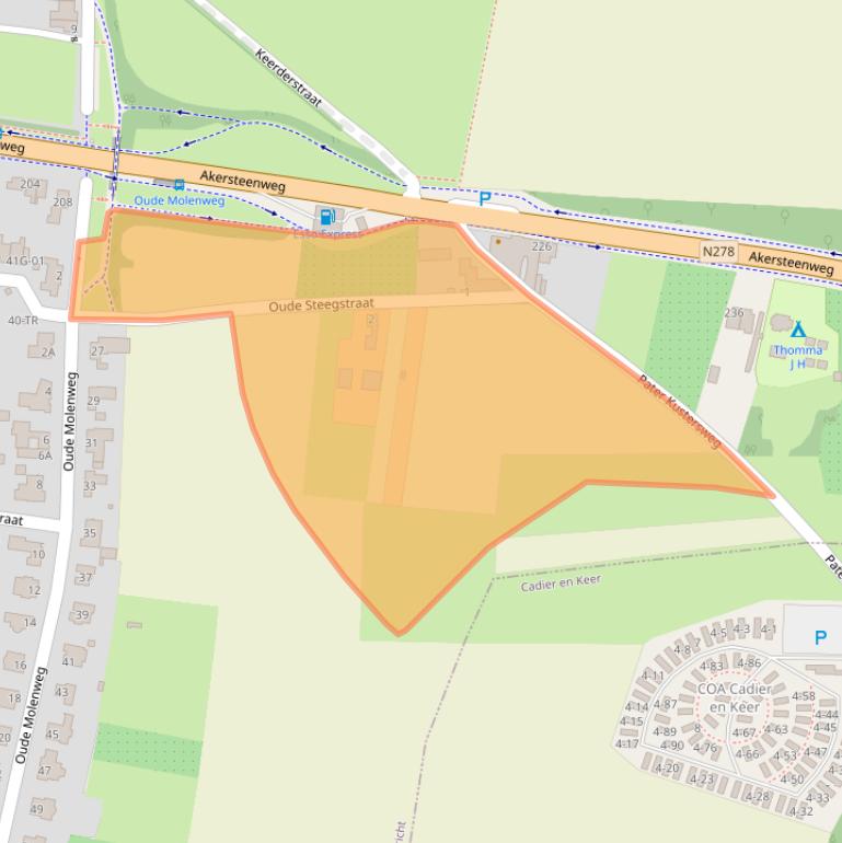 Kaart van postcodegebied 6227XZ.