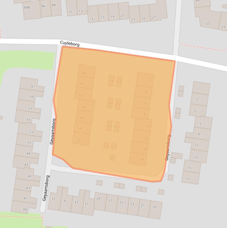 Kaart van postcodegebied 6228AE.