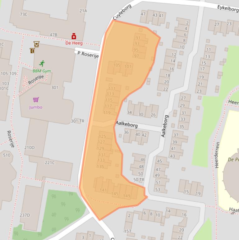 Kaart van postcodegebied 6228BD.