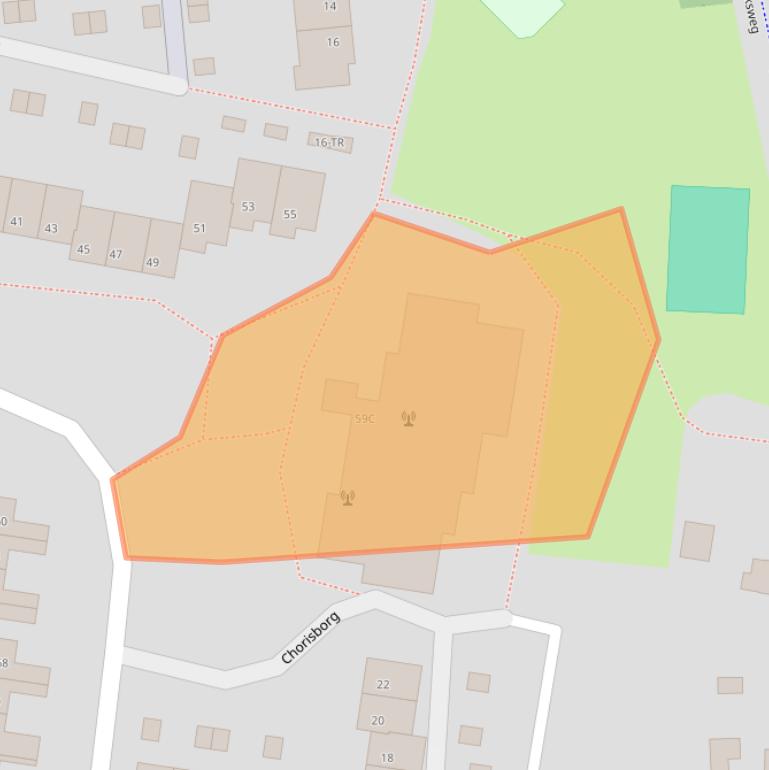 Kaart van postcodegebied 6228BE.