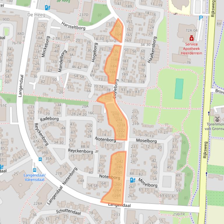 Kaart van postcodegebied 6228BP.