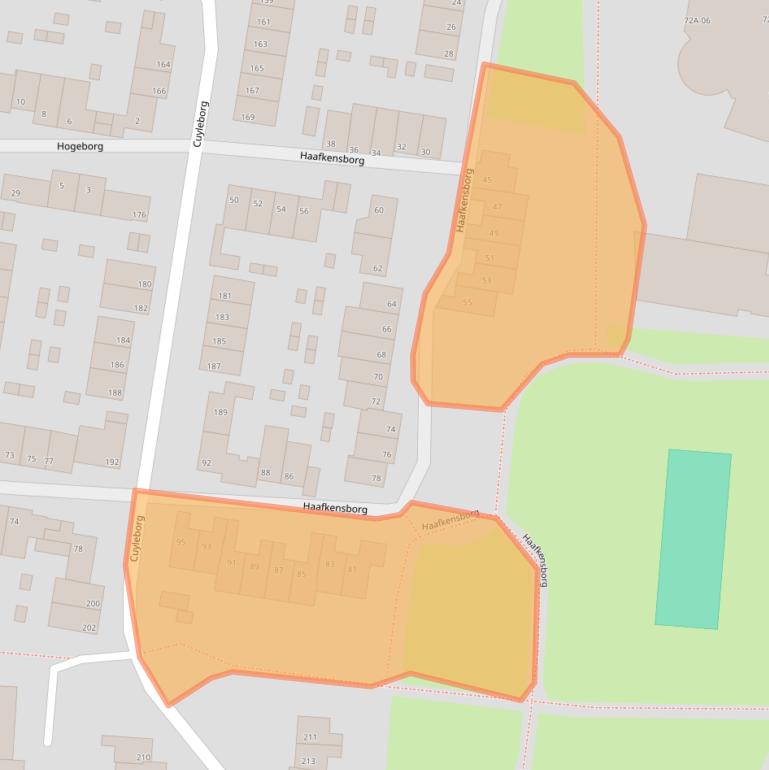 Kaart van postcodegebied 6228CB.