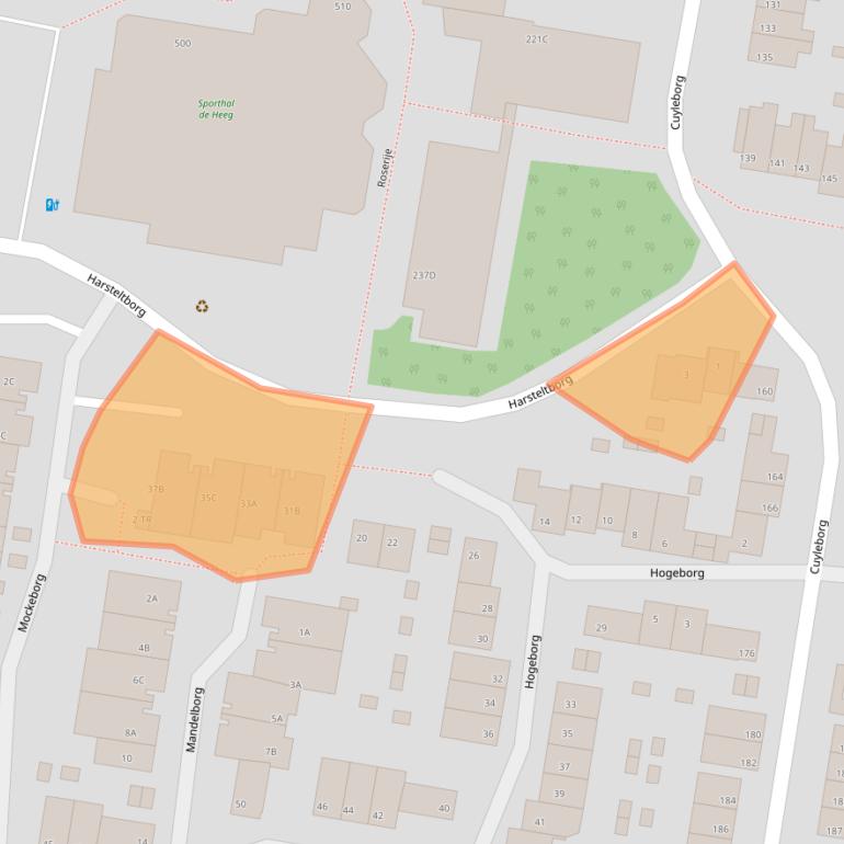 Kaart van postcodegebied 6228CK.