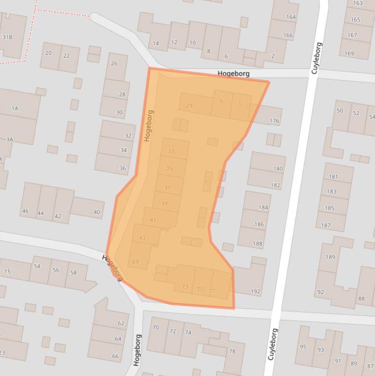 Kaart van postcodegebied 6228CN.