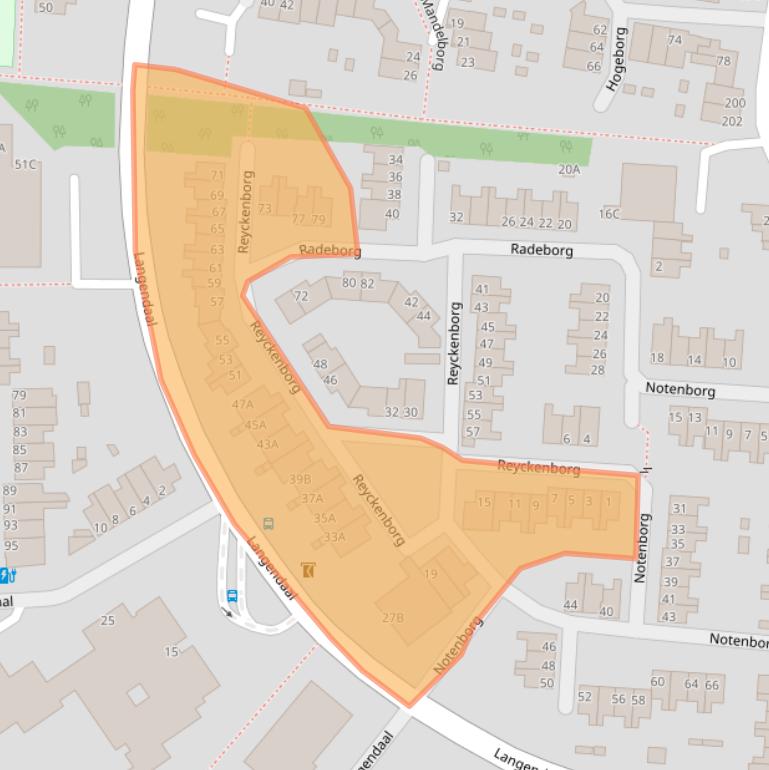 Kaart van postcodegebied 6228CT.