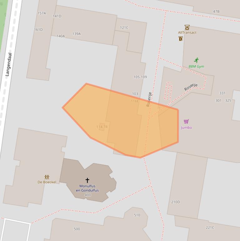 Kaart van postcodegebied 6228DJ.