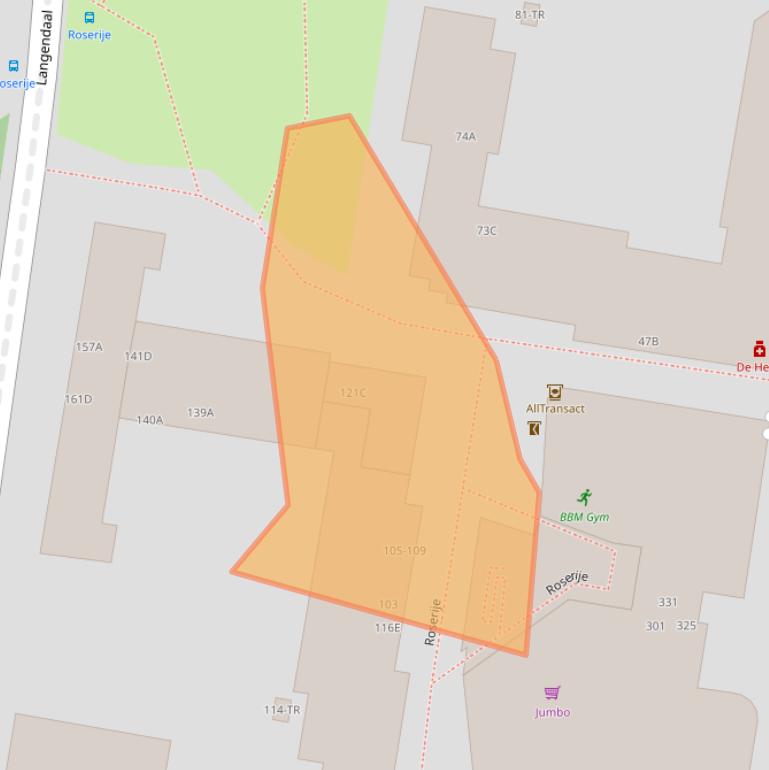 Kaart van postcodegebied 6228DK.