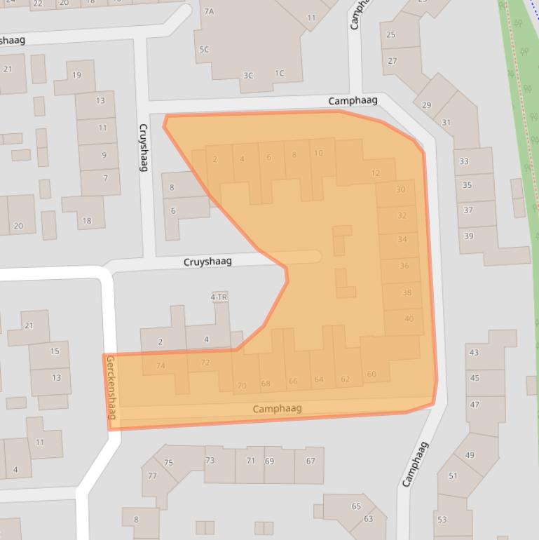 Kaart van postcodegebied 6228EE.