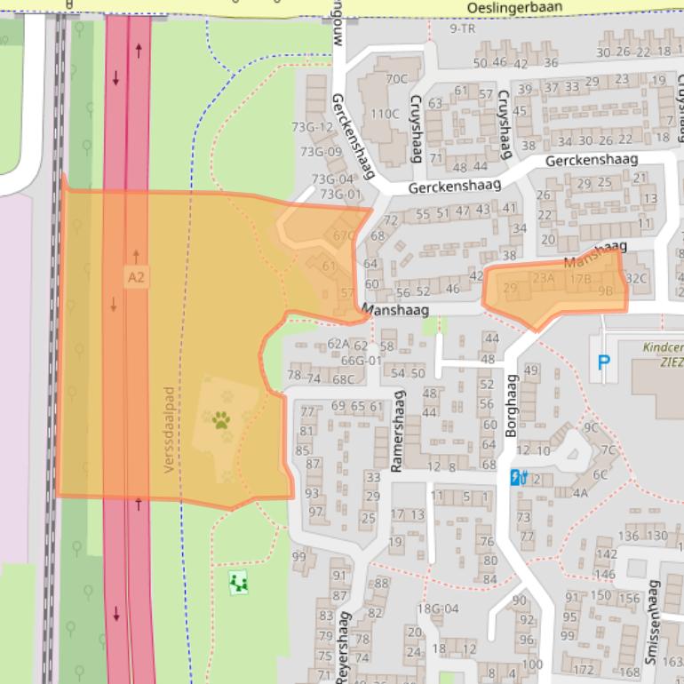 Kaart van postcodegebied 6228ER.