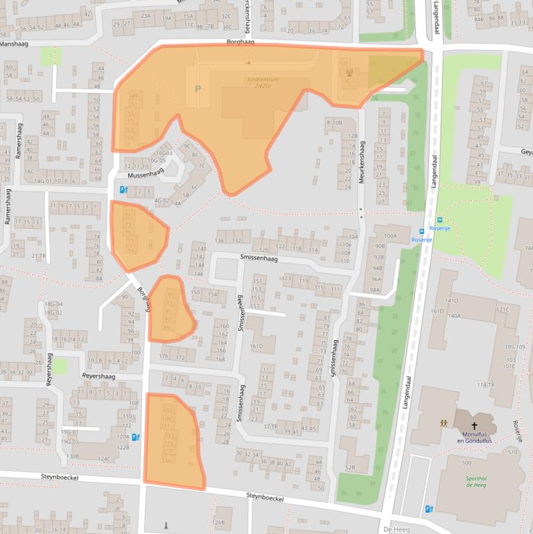 Kaart van postcodegebied 6228EX.