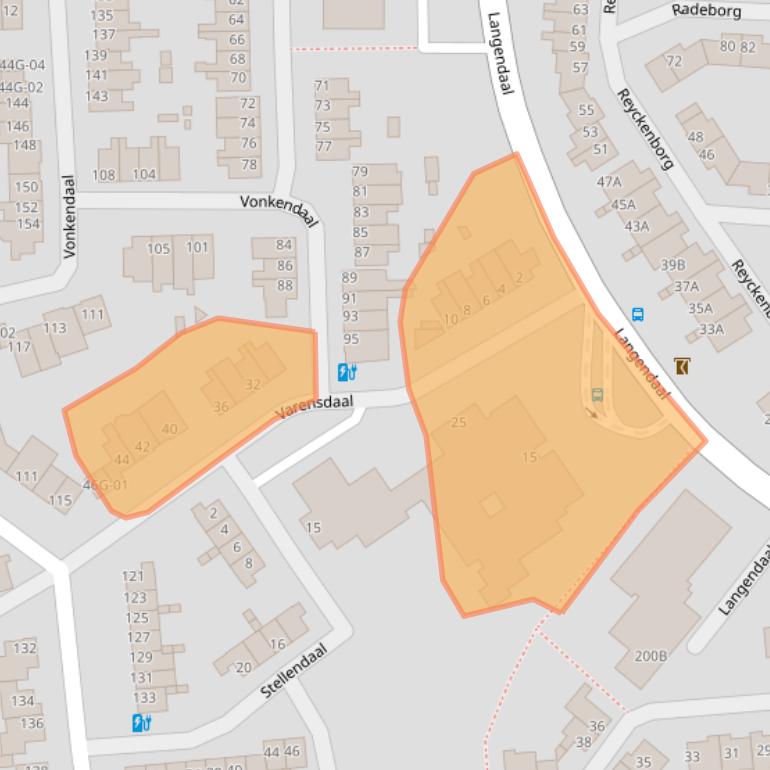 Kaart van postcodegebied 6228GD.