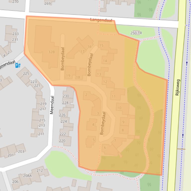 Kaart van postcodegebied 6228GT.