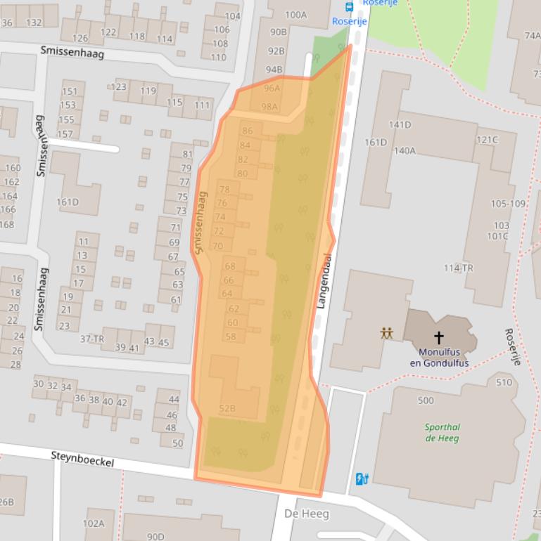 Kaart van postcodegebied 6228HH.