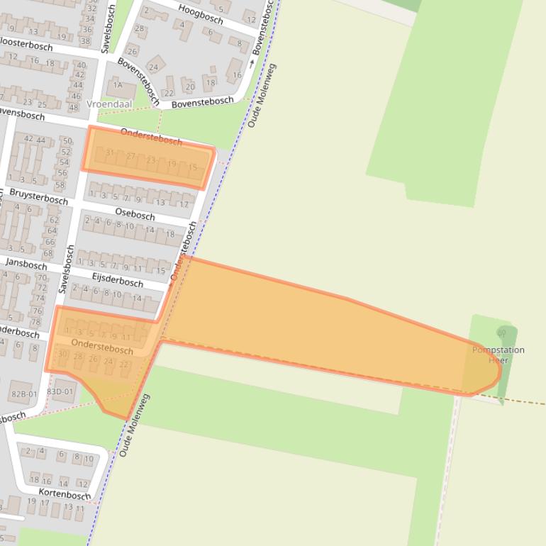 Kaart van postcodegebied 6228SC.