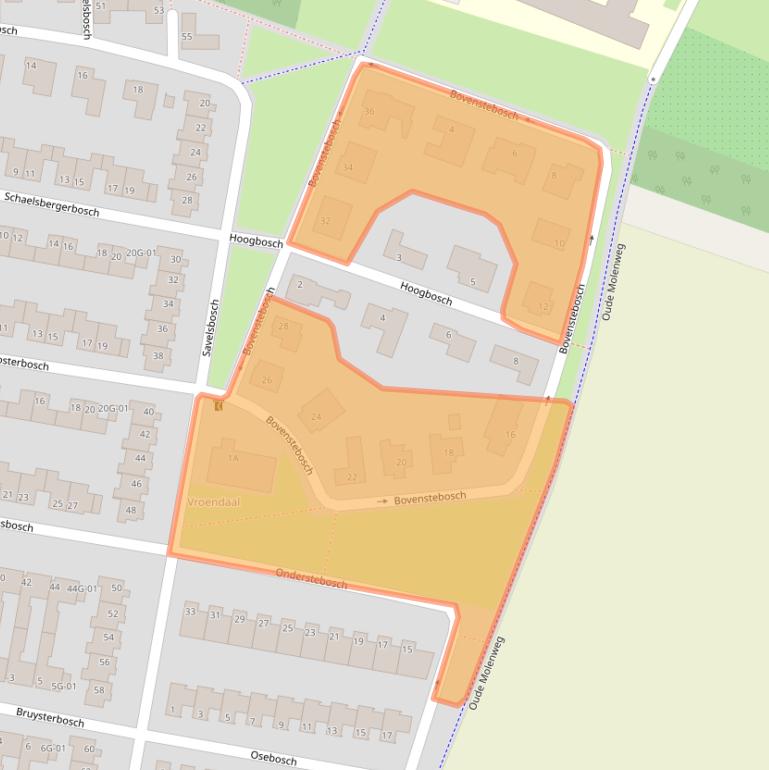Kaart van postcodegebied 6228SJ.