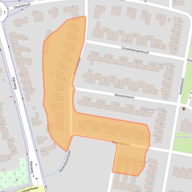 Kaart van postcodegebied 6228SN.