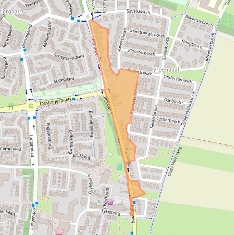 Kaart van postcodegebied 6228XX.