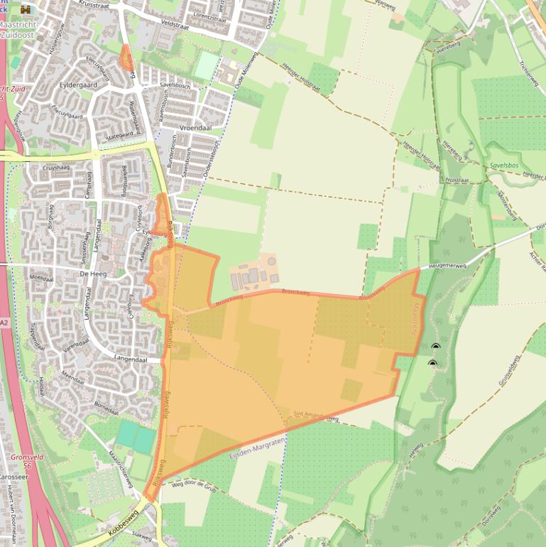 Kaart van postcodegebied 6228XZ.