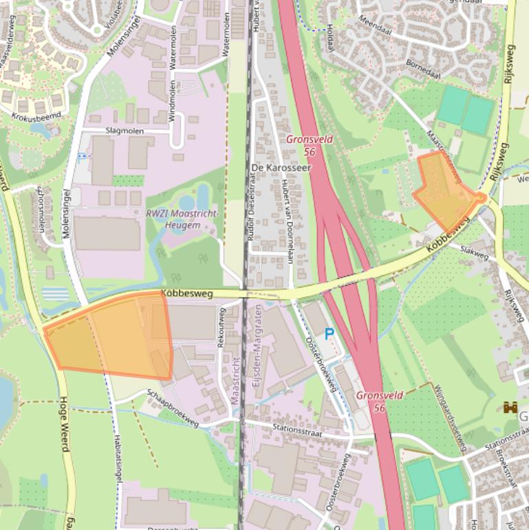 Kaart van postcodegebied 6229AC.