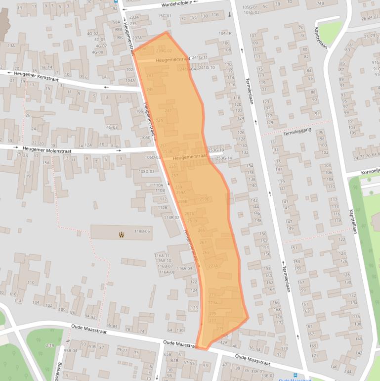 Kaart van postcodegebied 6229AR.