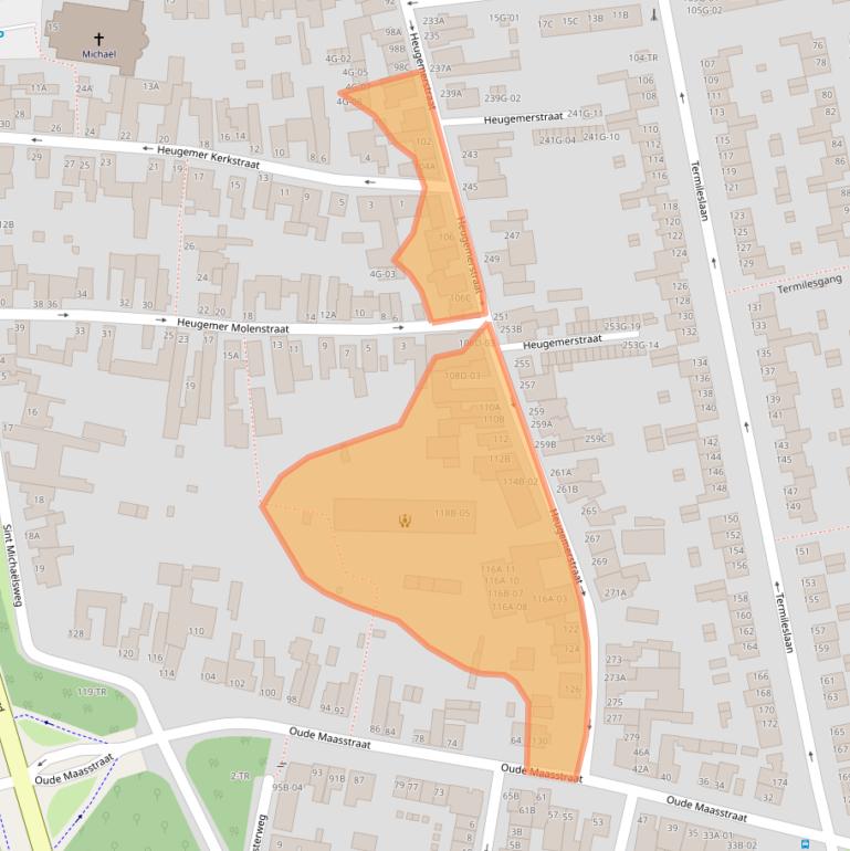 Kaart van postcodegebied 6229AT.