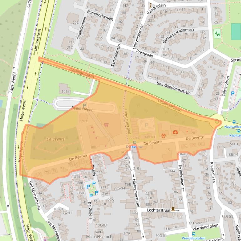 Kaart van postcodegebied 6229AV.