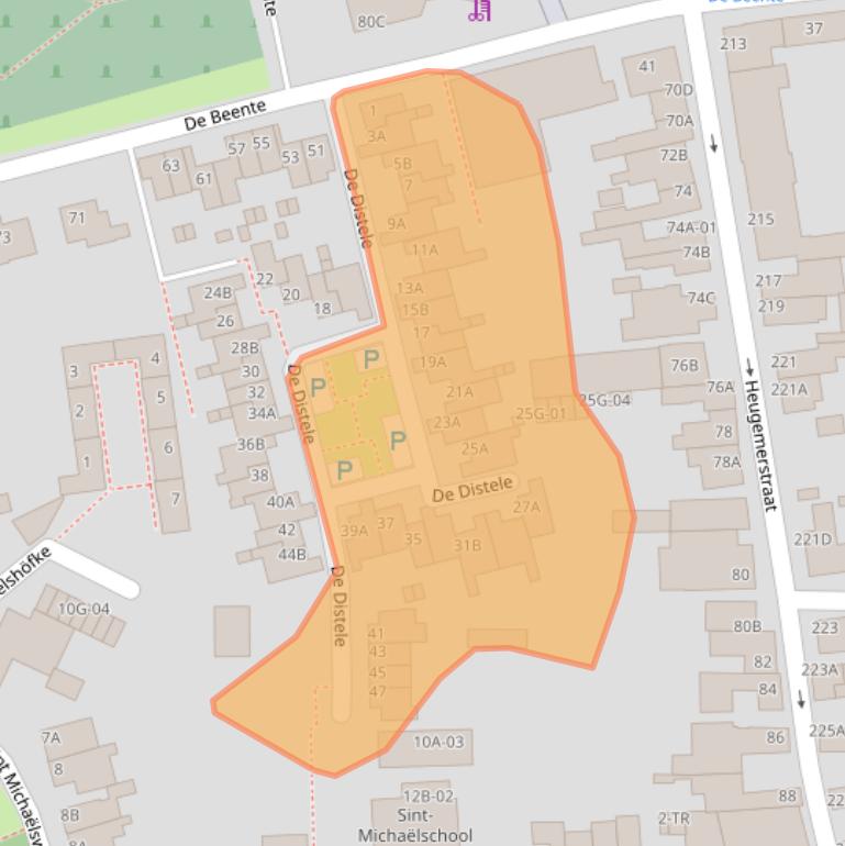 Kaart van postcodegebied 6229AX.