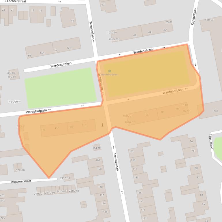 Kaart van postcodegebied 6229BA.