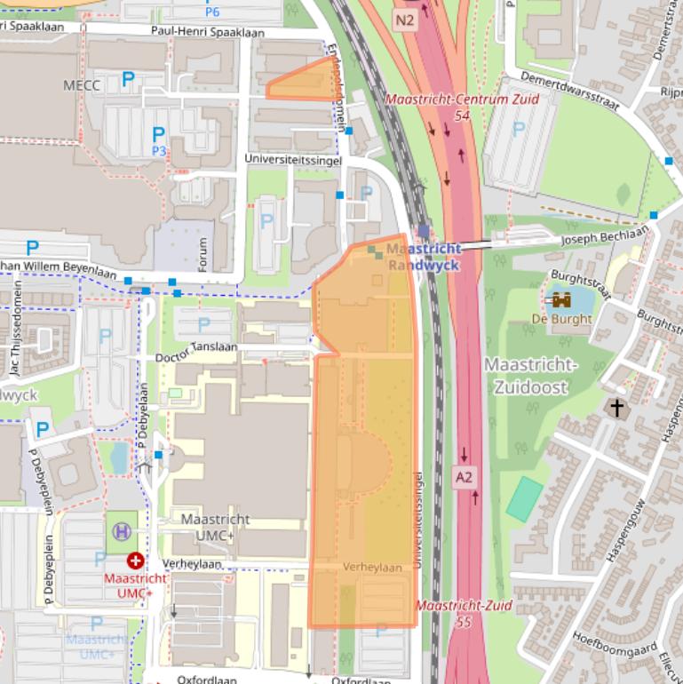 Kaart van postcodegebied 6229ER.