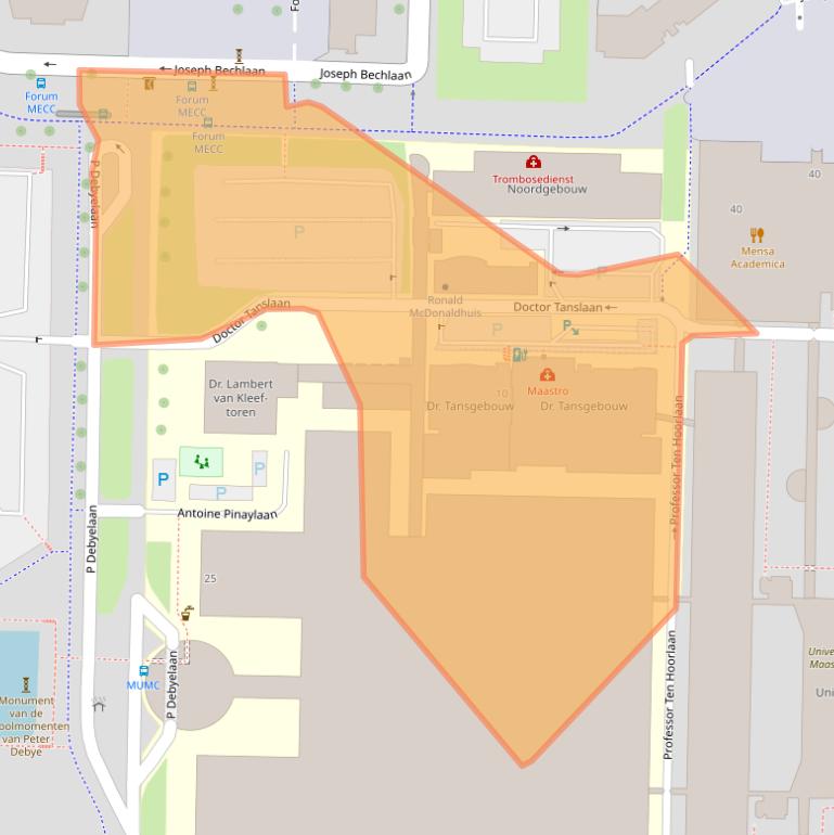 Kaart van postcodegebied 6229ET.