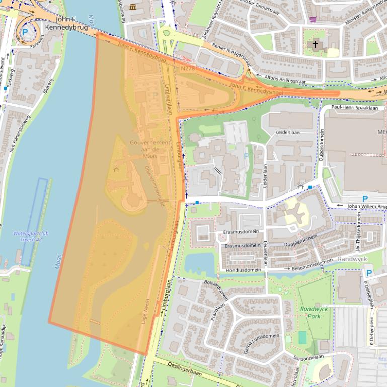 Kaart van postcodegebied 6229GA.