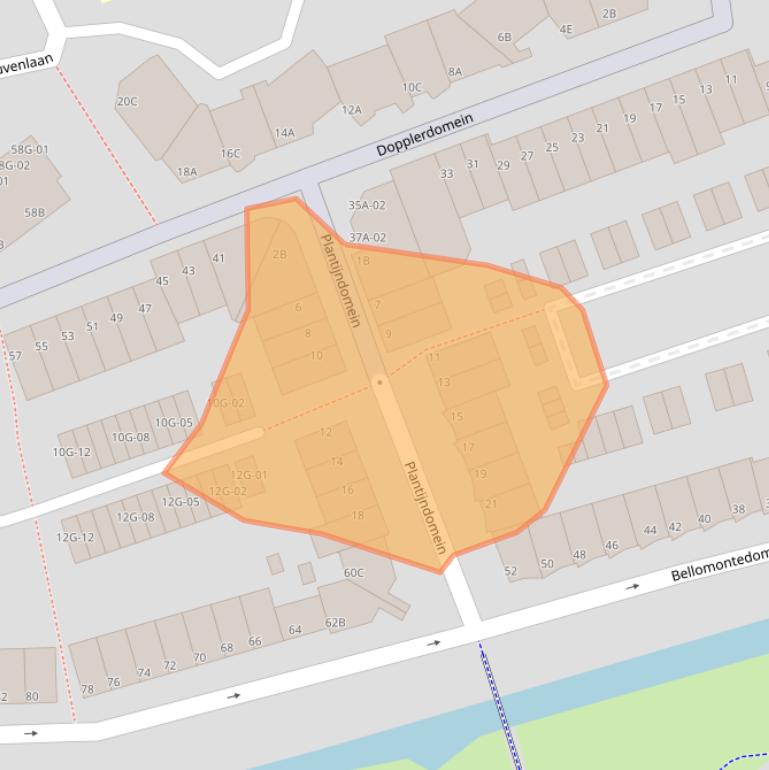 Kaart van postcodegebied 6229GG.