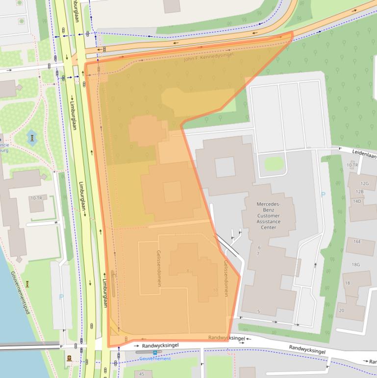 Kaart van postcodegebied 6229GJ.