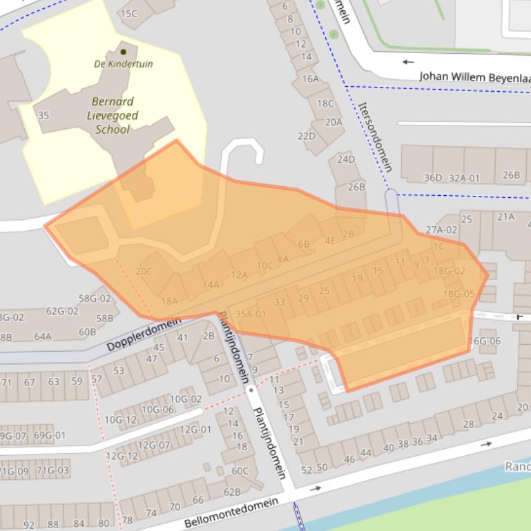 Kaart van postcodegebied 6229GN.